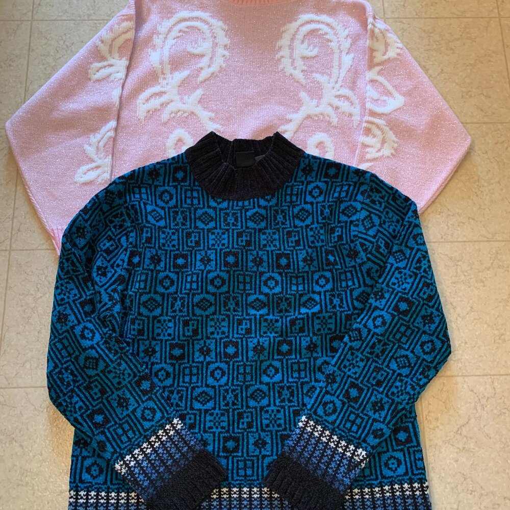 Lot of 2 Mix Brand Women Sweaters Size: ( Large )